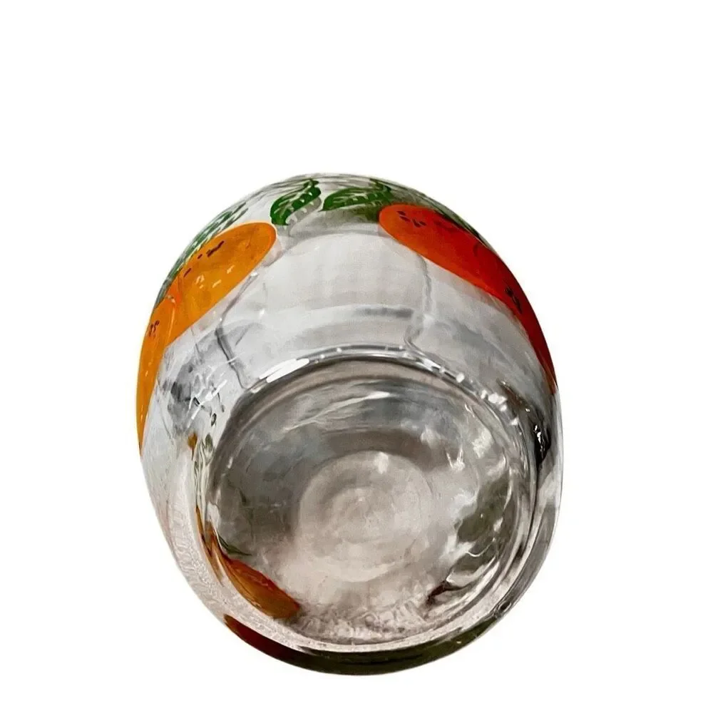 Vintage Orange Juice Glass Pitcher w/ Ice Lip ~ Retro 🍊